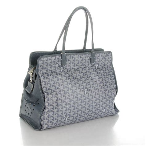 GOYARD Goyardine Sac Hardy Pet Carrier PM Grey